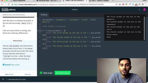 - Advise CFO of current events on financial markets and regulations. . Codecademy python 3 answers